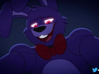 Bonnie and Foxy, Spanish dub of FNAF, unwind after work with a steamy rendezvous. Their loving night unfolds with passionate positions, revealing their wild side.